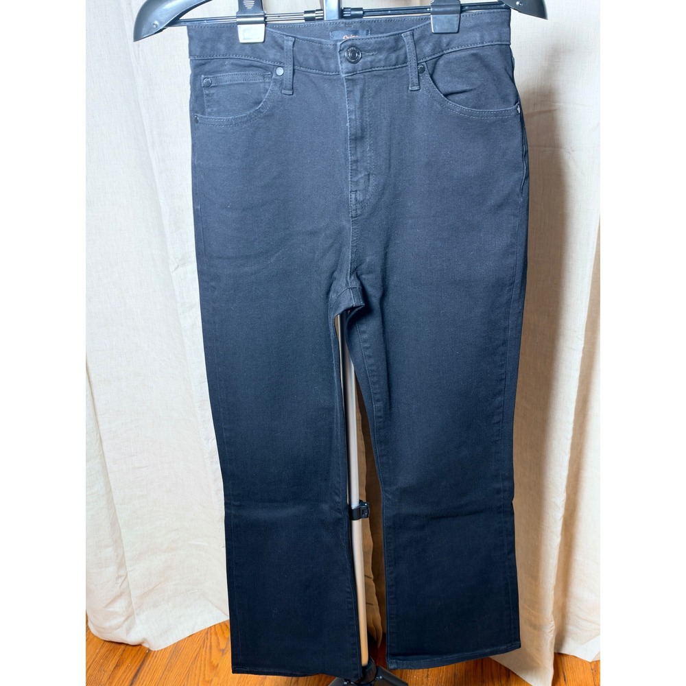 Quince Bella Stretch High Rise Kick Flare Jeans Women's 30 Black 90s Style NWOT